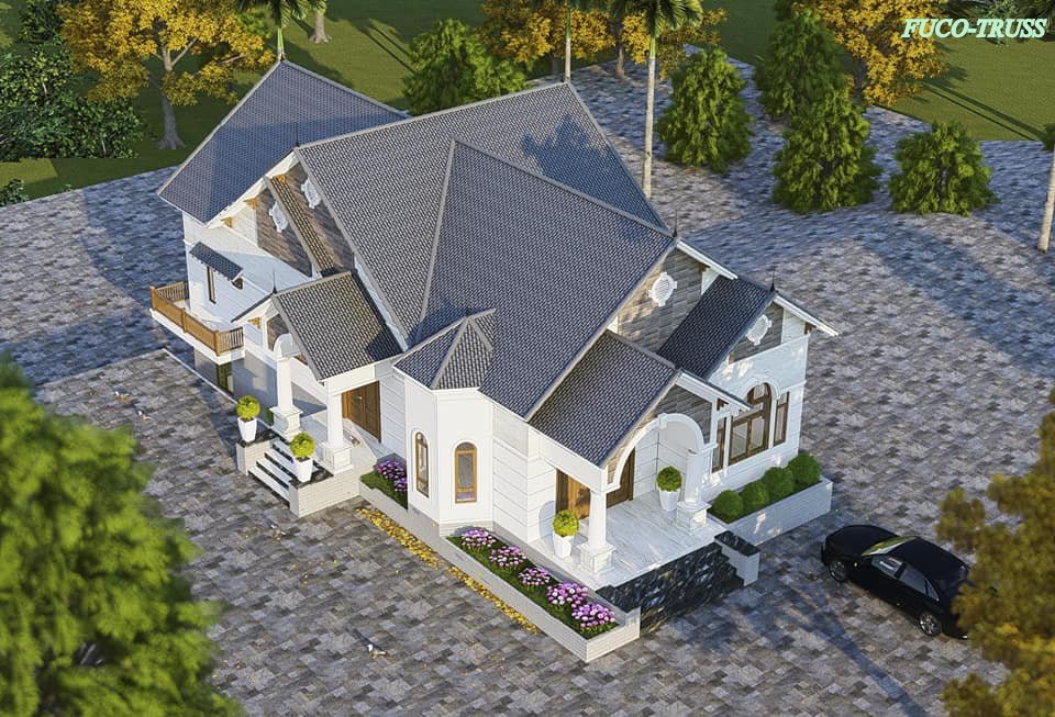 Xà gồ, cầu phong, Mè, Lito dòng kèo thép siêu nhẹ 2 lớp, 3 lớp, kèo mái bê tông, kèo mái biệt thự chất lượng cao cấp tại Bắc Giang