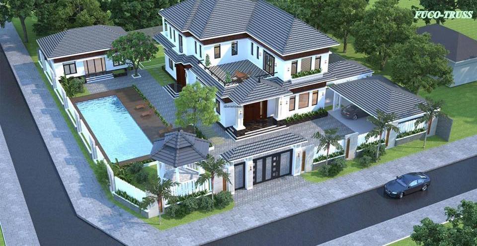 Hệ giàn thép mạ trọng lượng nhẹ FUCOTRUSS là sản phẩm được cán nguội từ phôi thép ZINCALUME cường độ cao, Kèo thép siêu nhẹ tại Bắc Ninh
