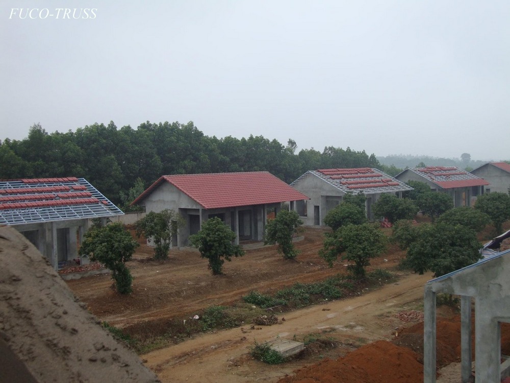 Kèo thép siêu nhẹ hệ giàn khu du lịch