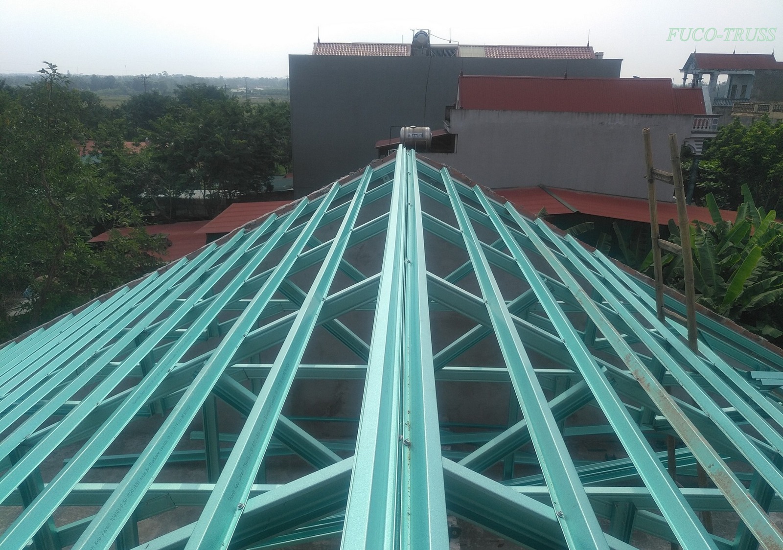 Mái nhà khung kèo thép nhẹ lợp ngói